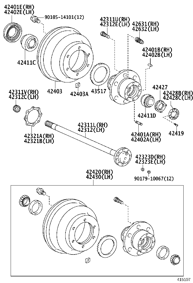 Rear Axle Shaft Hub
