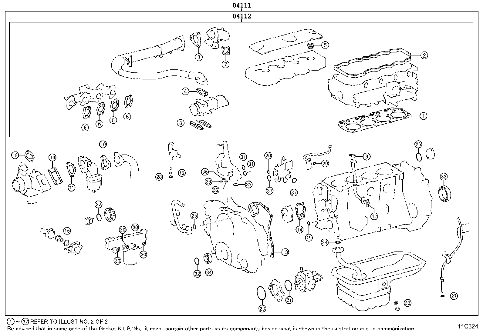 Engine Overhaul Gasket Kit