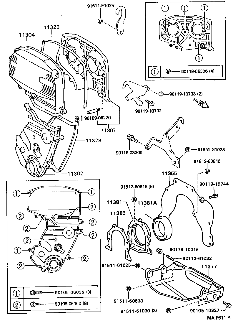 Timing Gear Cover & Rear End Plate