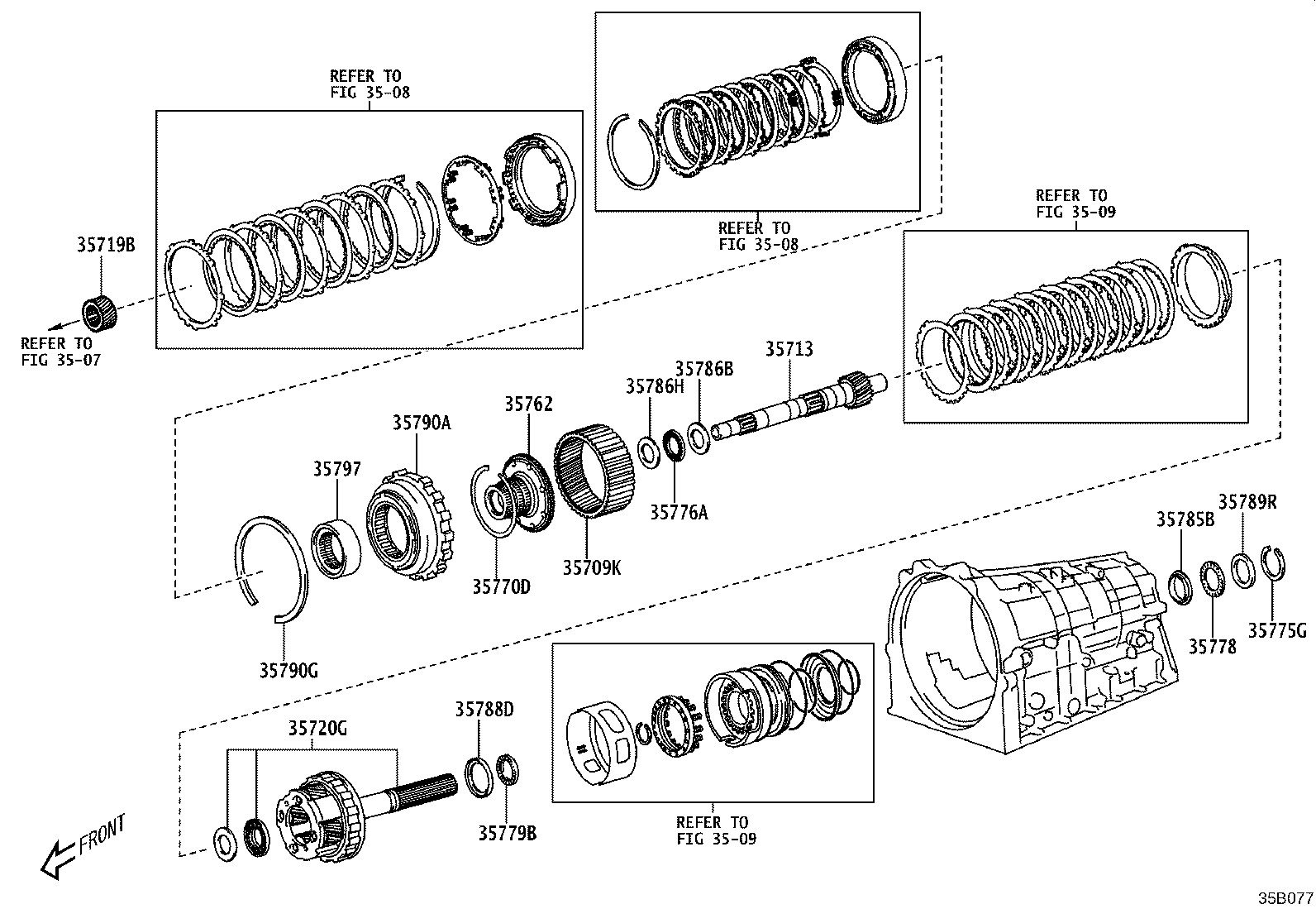 Planetary Gear, Reverse Piston & Counter Gear