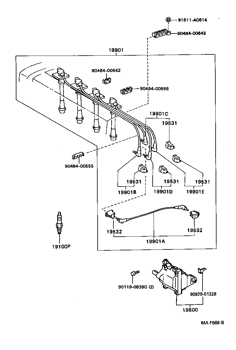 Ignition Coil Spark Plug Glow Plug