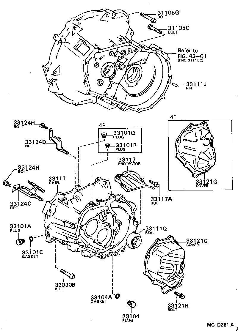 Clutch Housing + Transmission Case