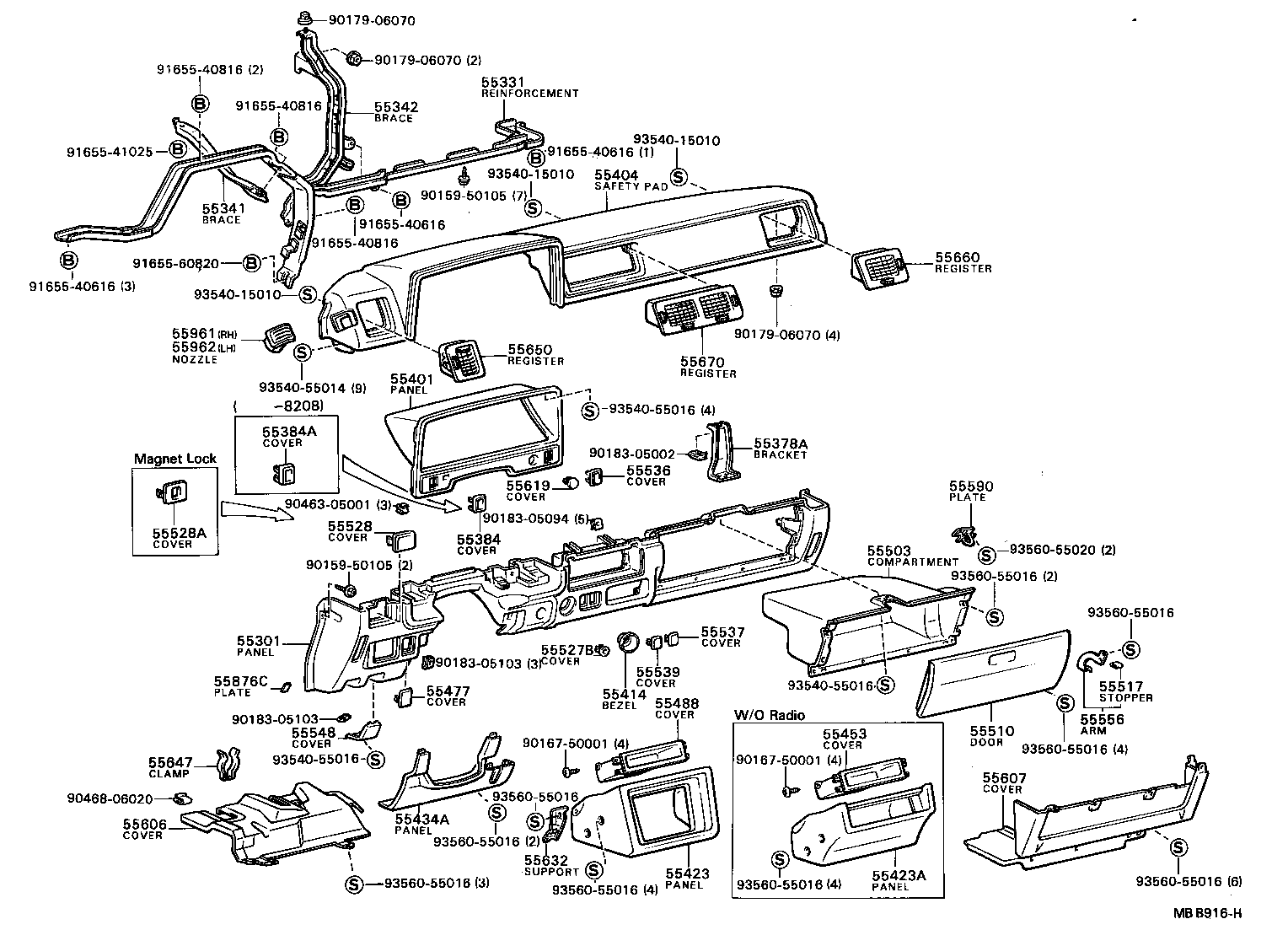 Instrument Panel Glove Compartment