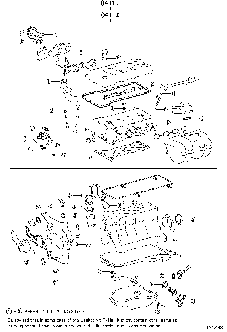 Engine Overhaul Gasket Kit
