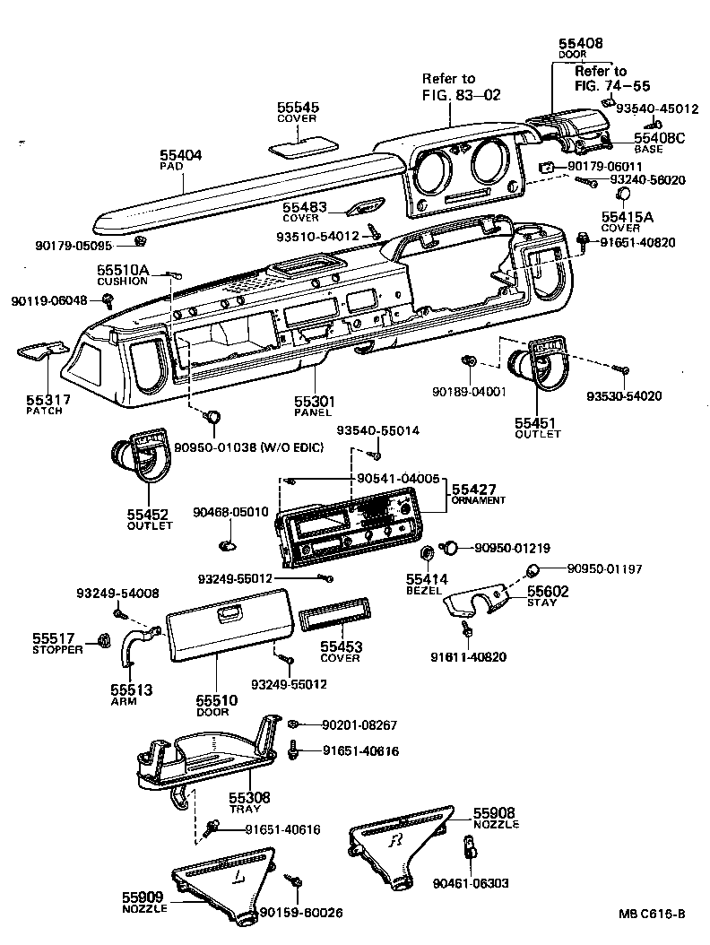 Instrument Panel Glove Compartment
