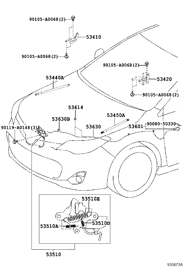 Hood Lock & Hinge