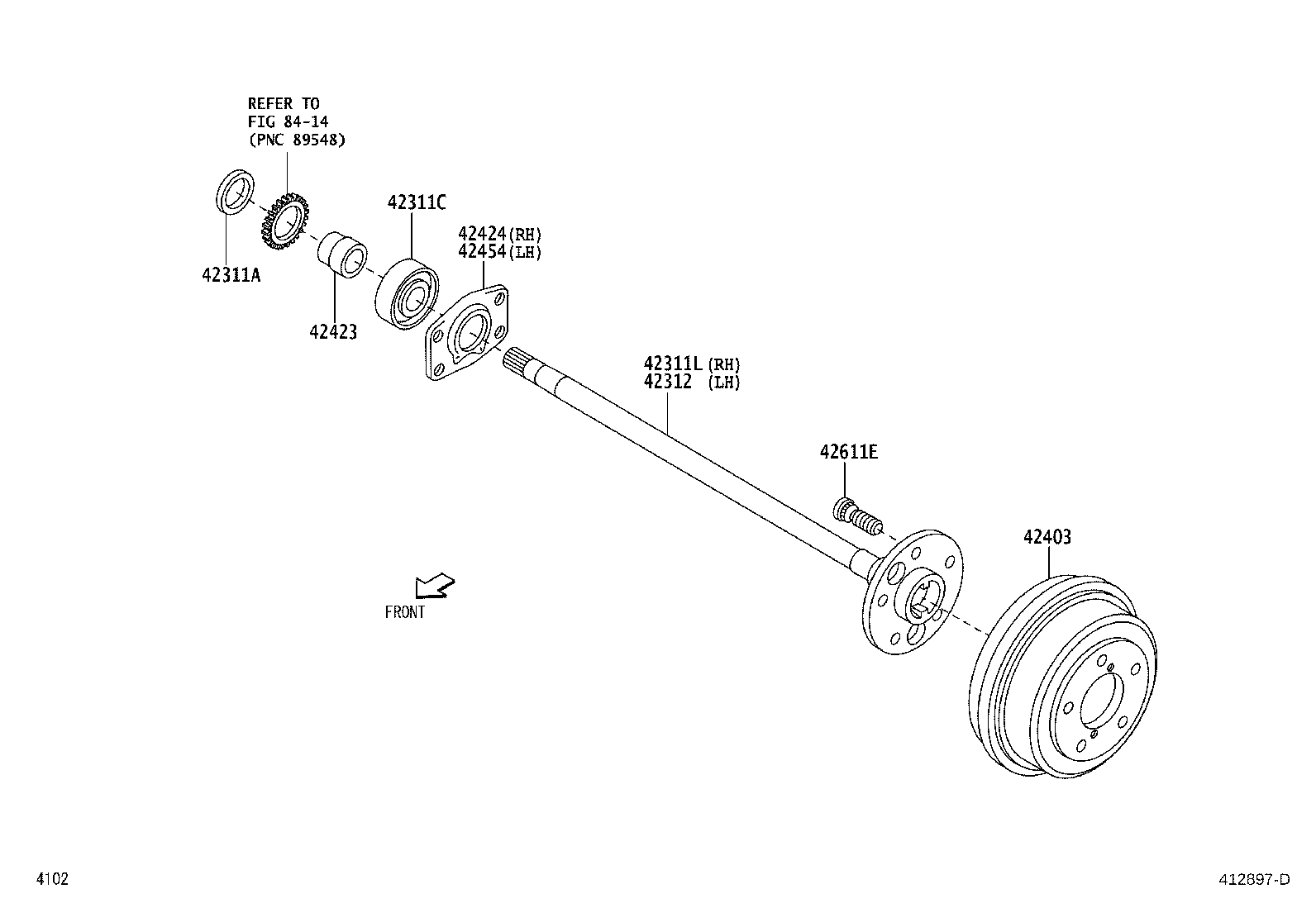 Rear Axle Shaft Hub