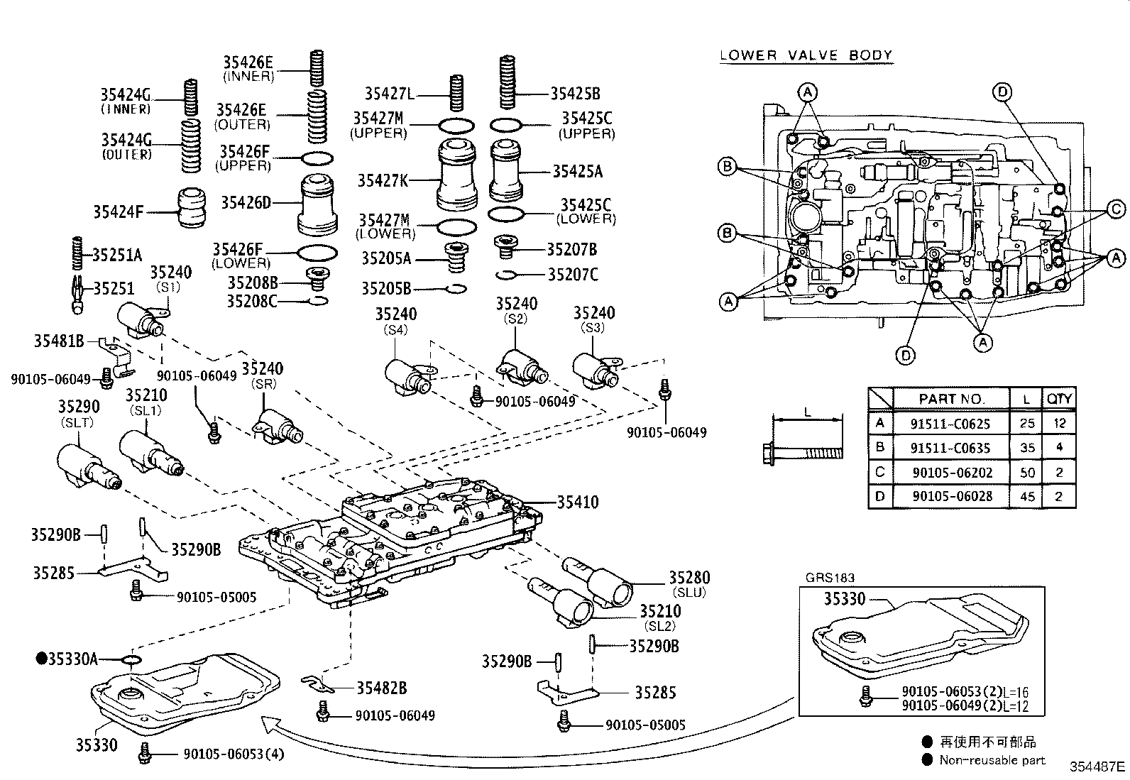 Valve Body Oil Strainer