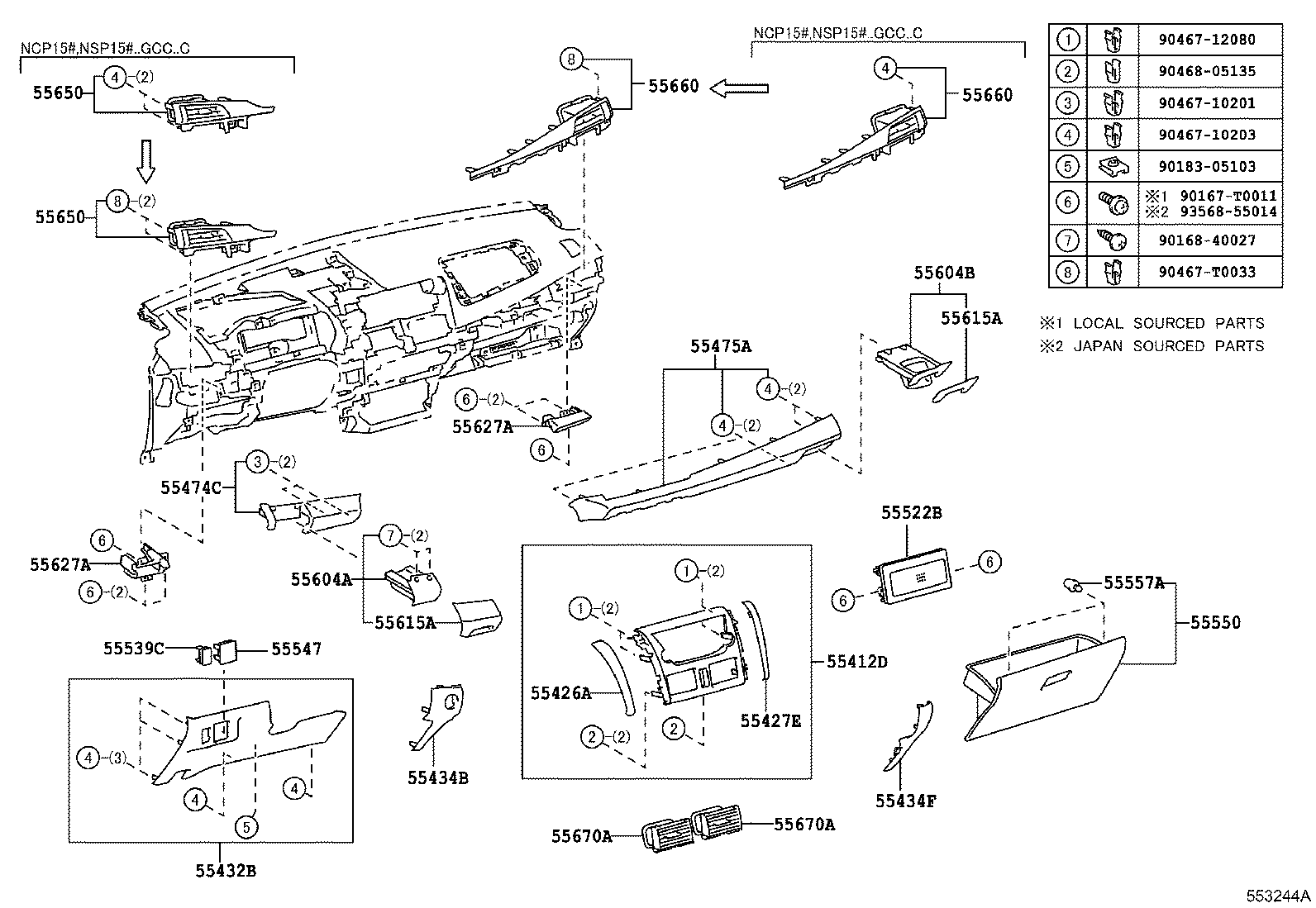 Instrument Panel Glove Compartment