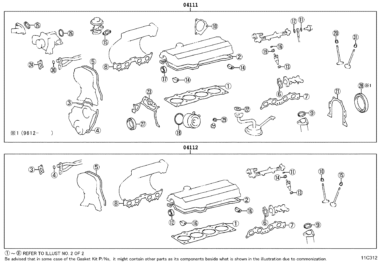 Engine Overhaul Gasket Kit