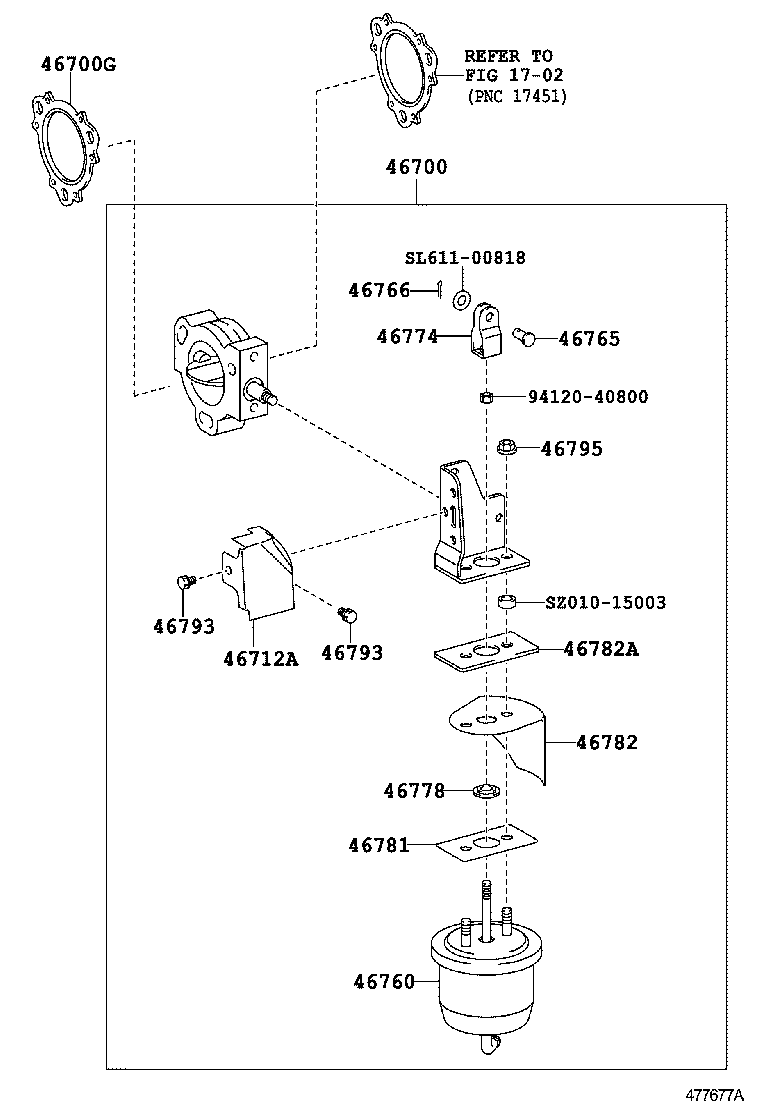 46760EV020 Cylinder Assy, Exhaust Retarder Vacuum Toyota YoshiParts