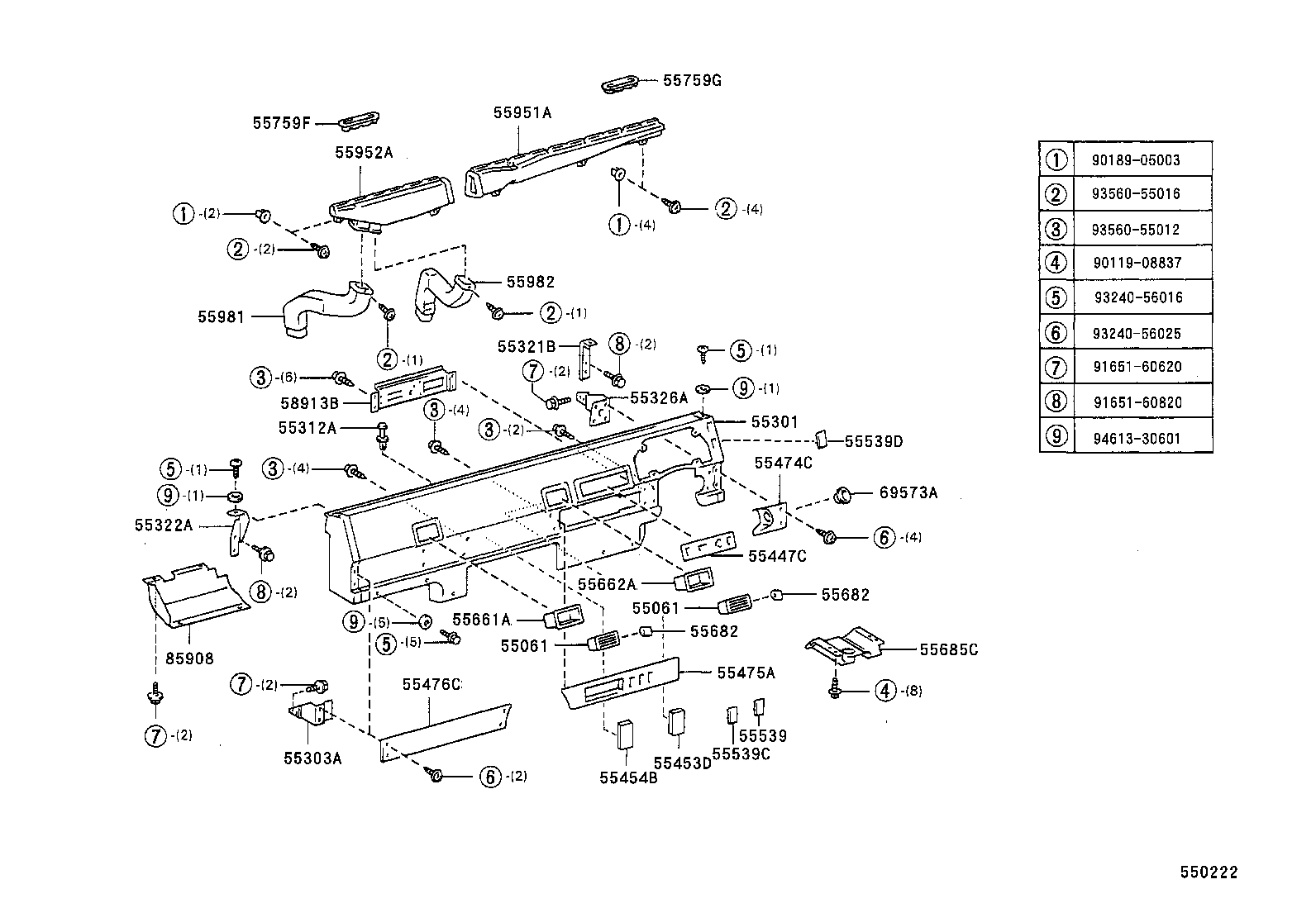 Instrument Panel Glove Compartment