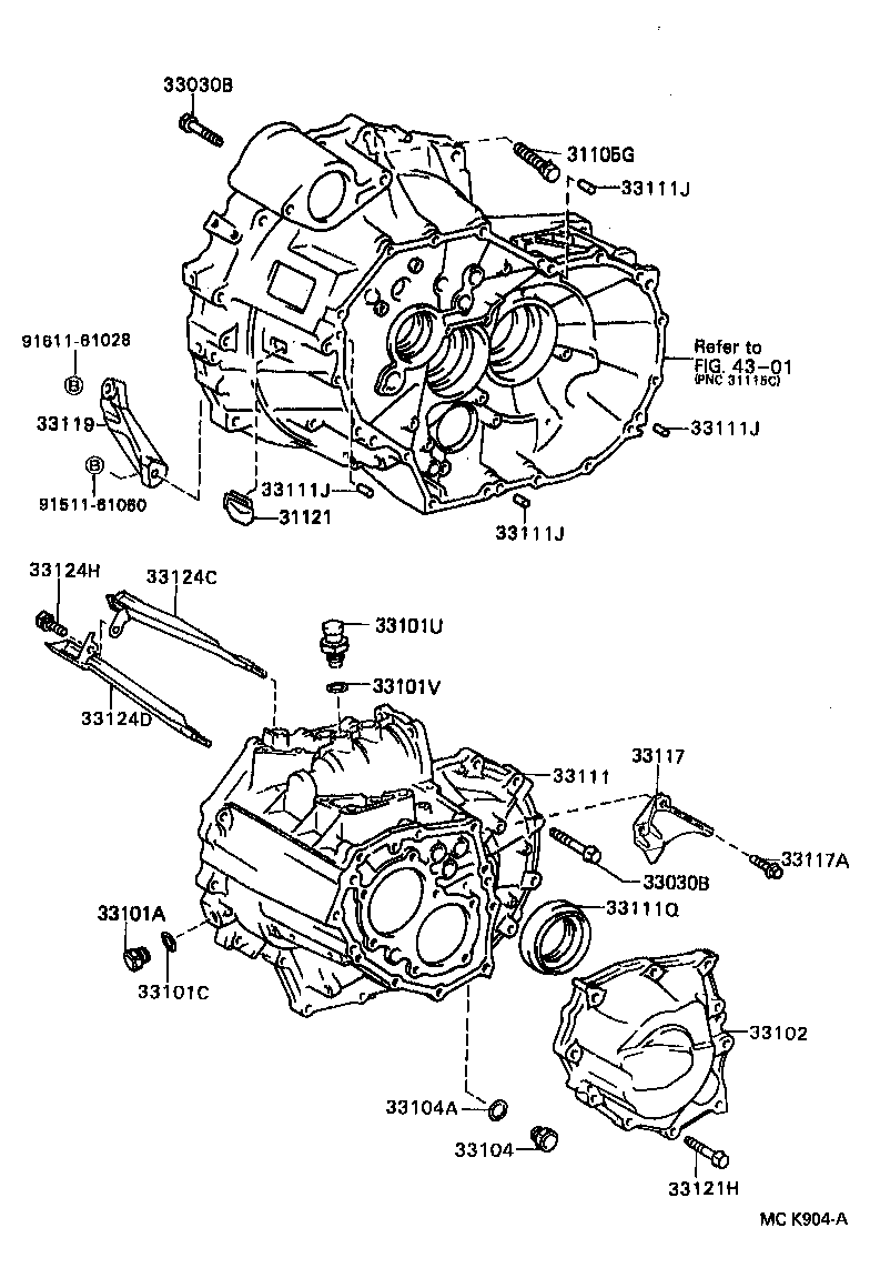 Clutch Housing + Transmission Case