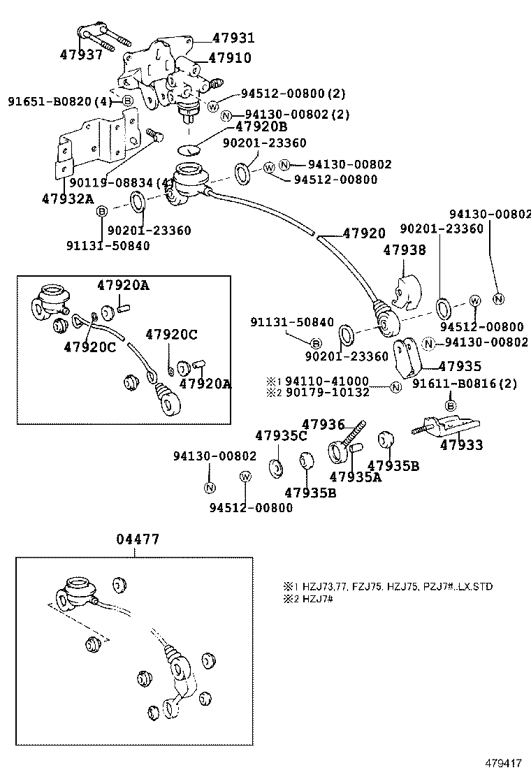 Abrazadera del tubo de freno