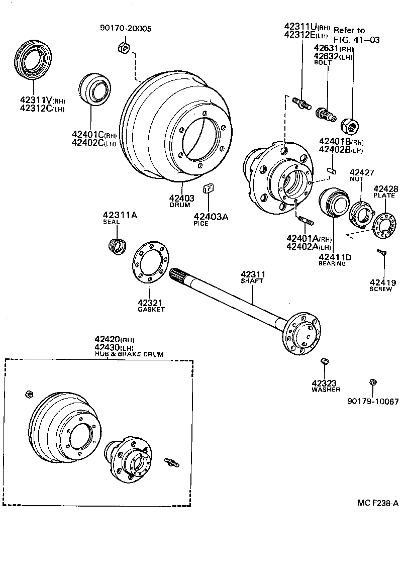 Rear Axle Shaft Hub