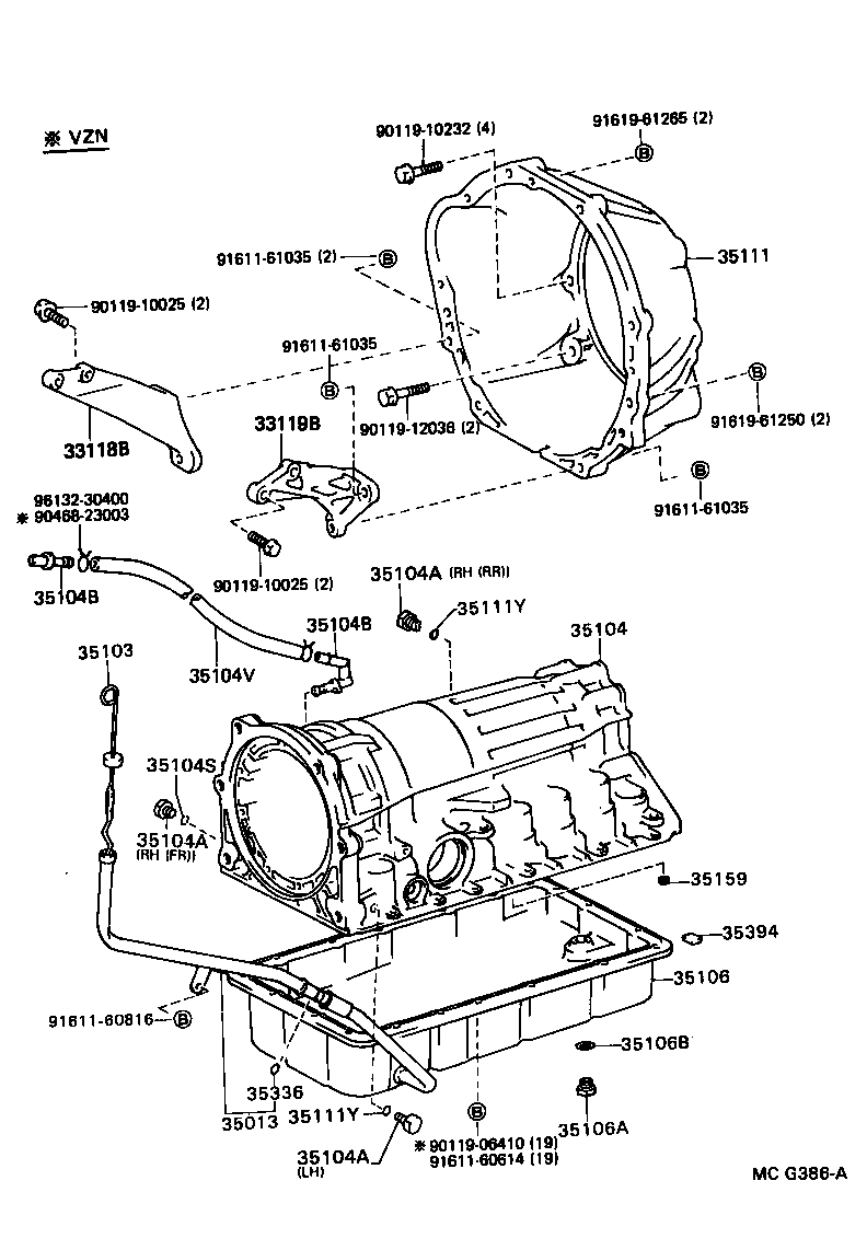 Caja de transmisión y cárter de aceite