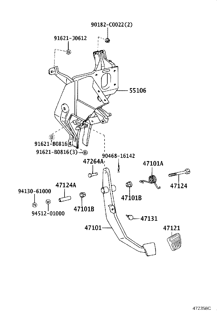 Brake Pedal & Bracket