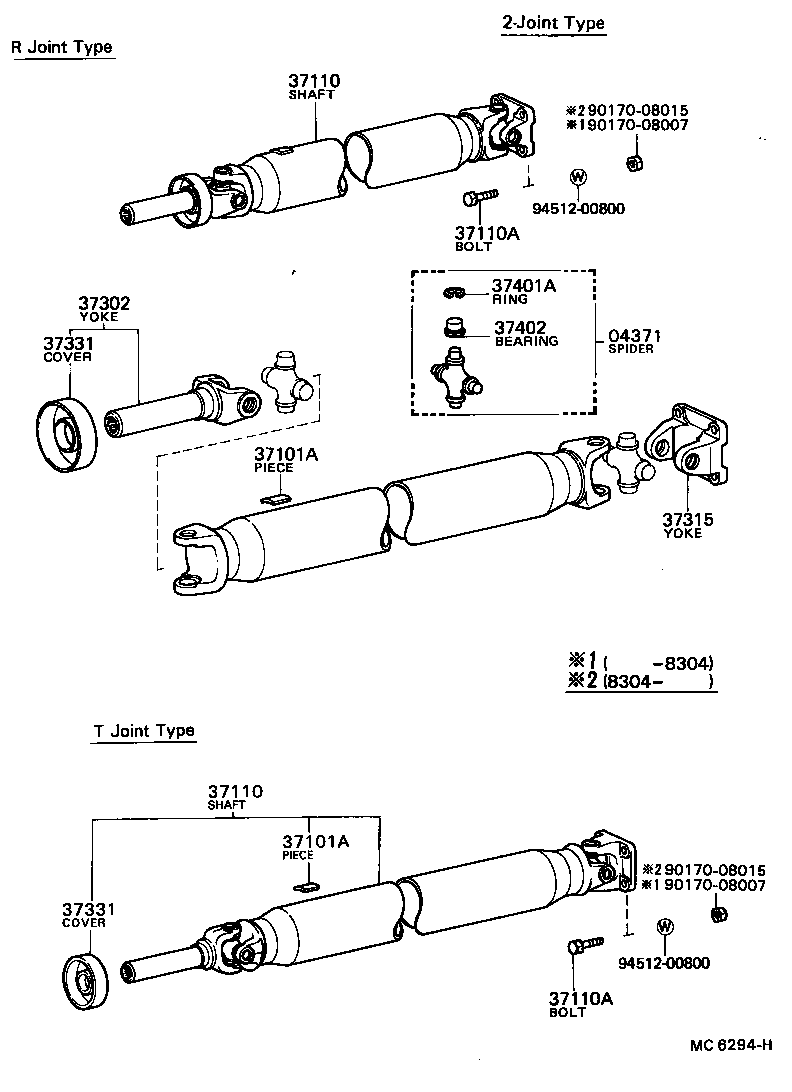 Propeller Shaft & Universal Joint