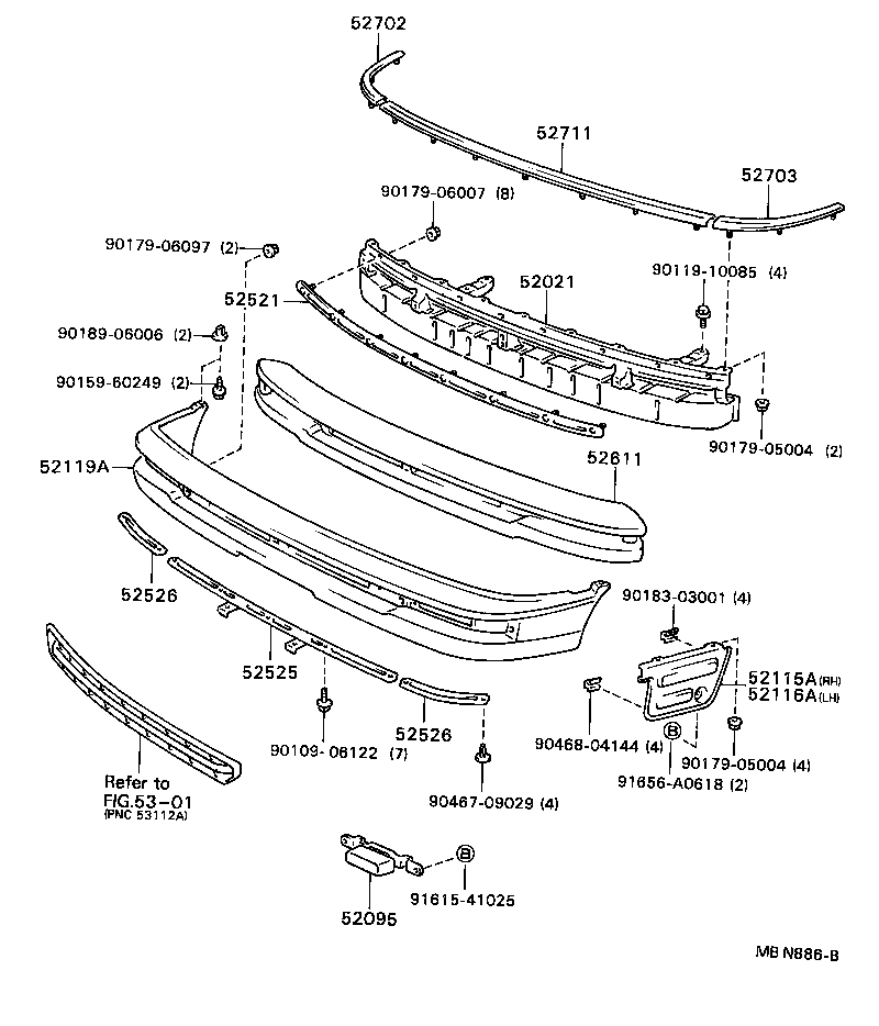 Front Bumper Bumper Stay