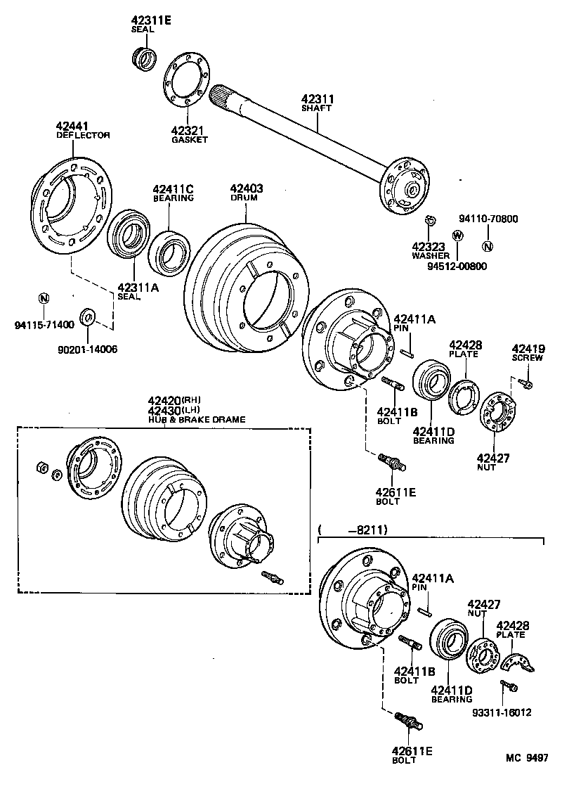 Rear Axle Shaft Hub