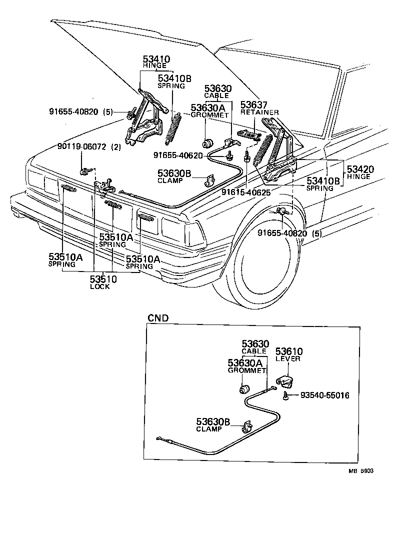 Hood Lock & Hinge