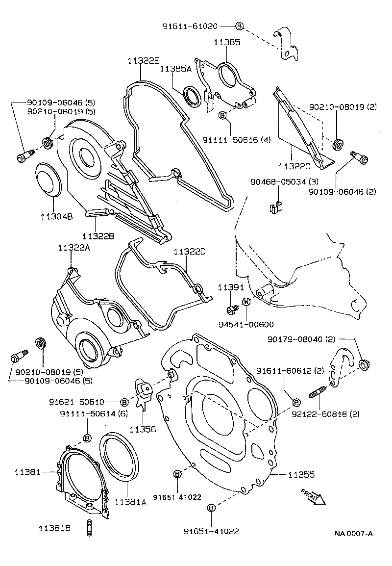 Timing Gear Cover & Rear End Plate