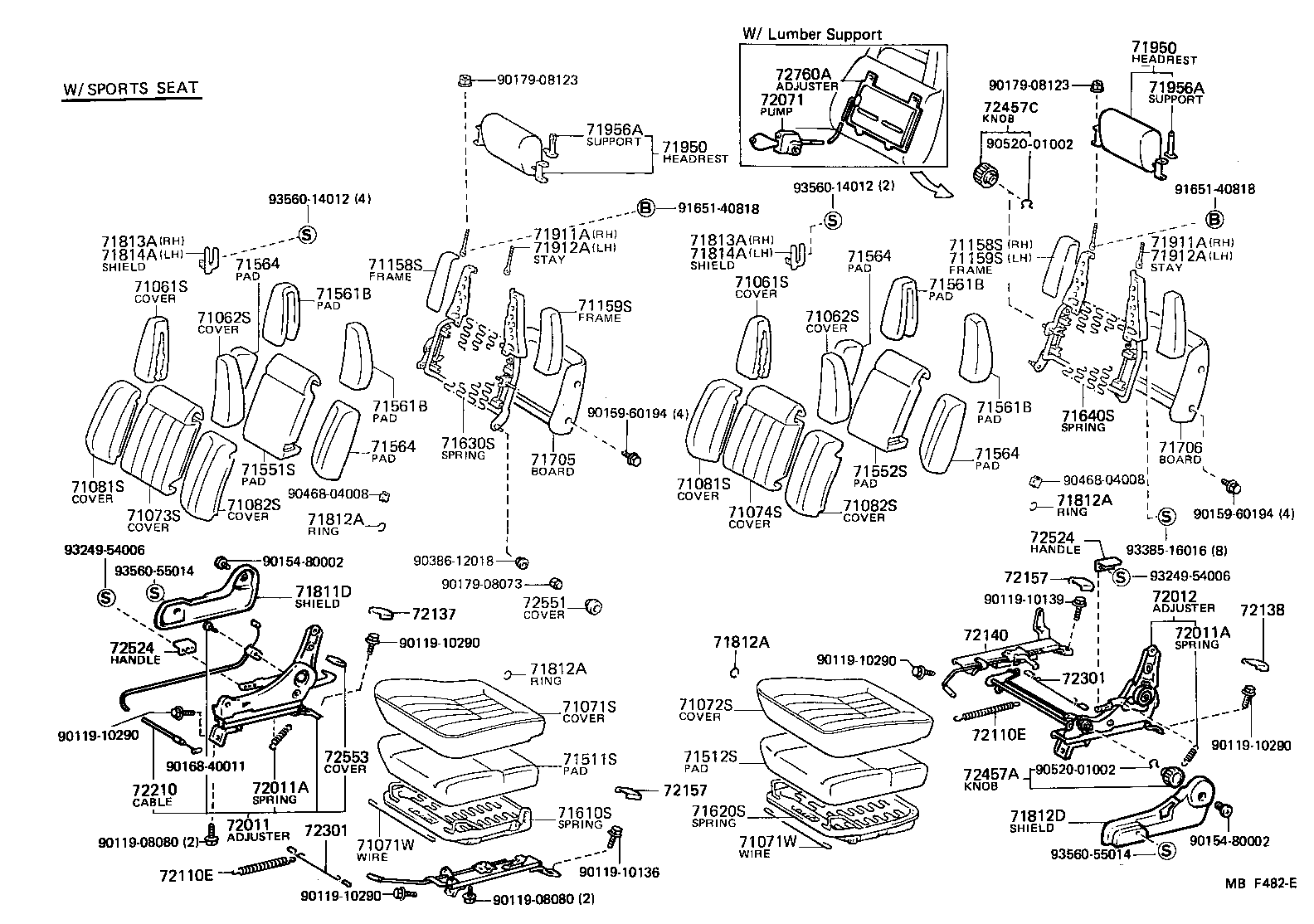 Asiento delantero y riel del asiento