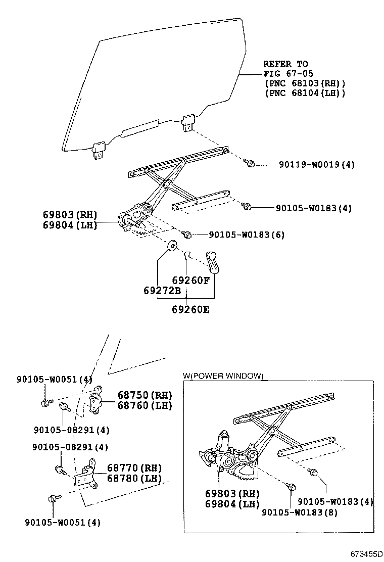 Rear Door Window Regulator Hinge