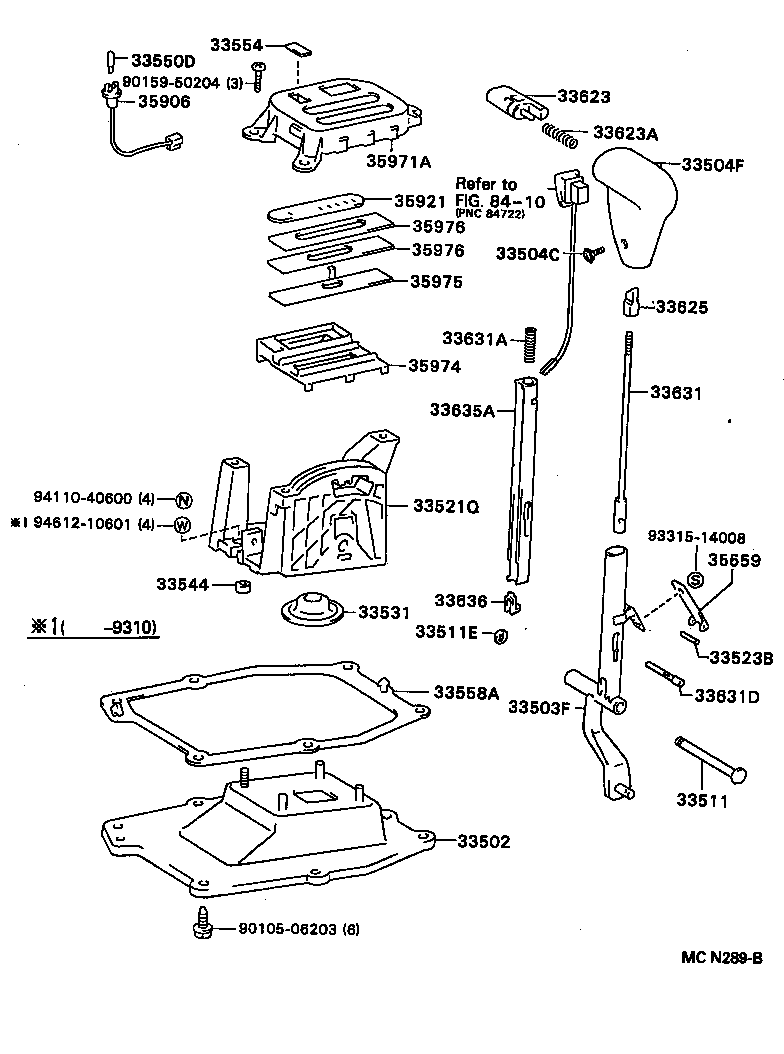 Palanca de cambios y retenedor