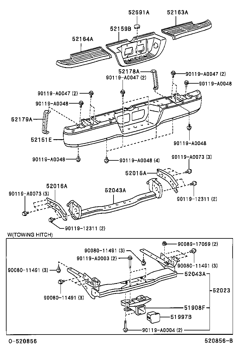 Rear Bumper & Bumper Stay