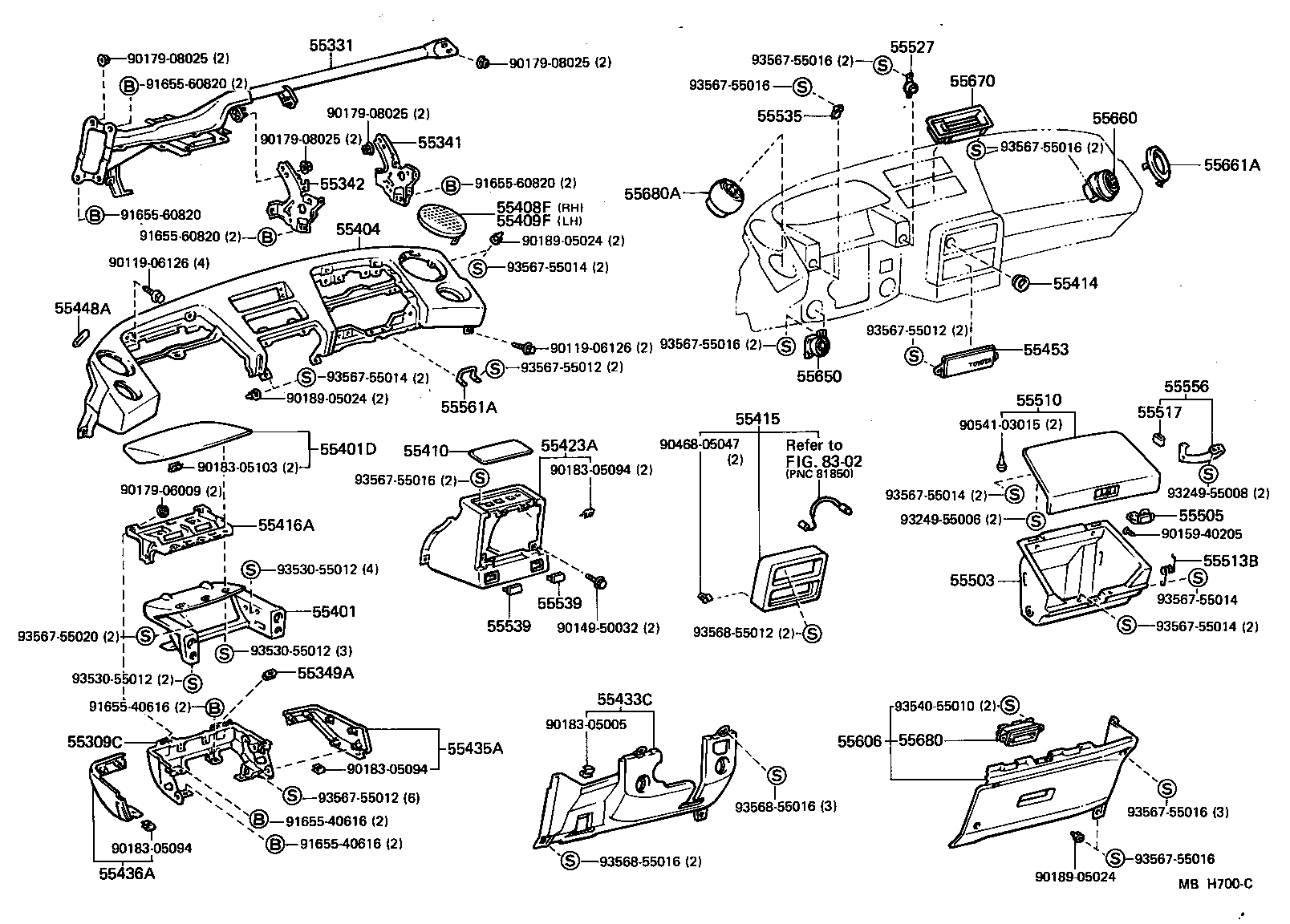 Instrument Panel Glove Compartment