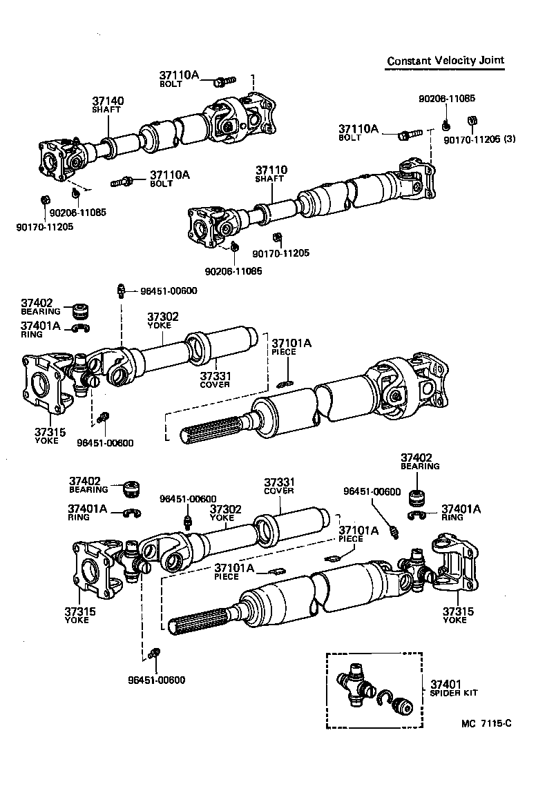 Propeller Shaft & Universal Joint