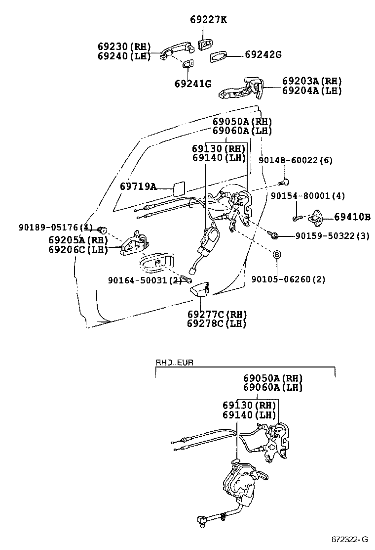 Rear Door Lock & Handle
