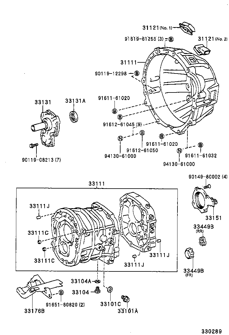 Carcasa de embrague + caja de transmisión