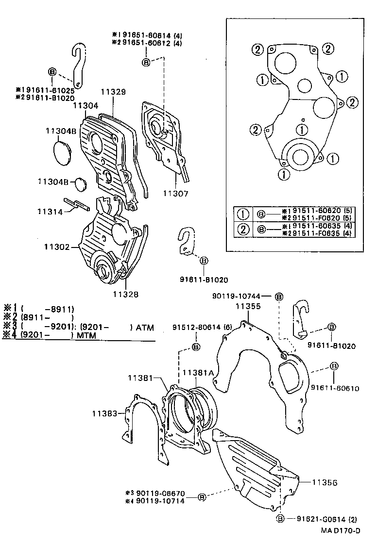 Timing Gear Cover & Rear End Plate