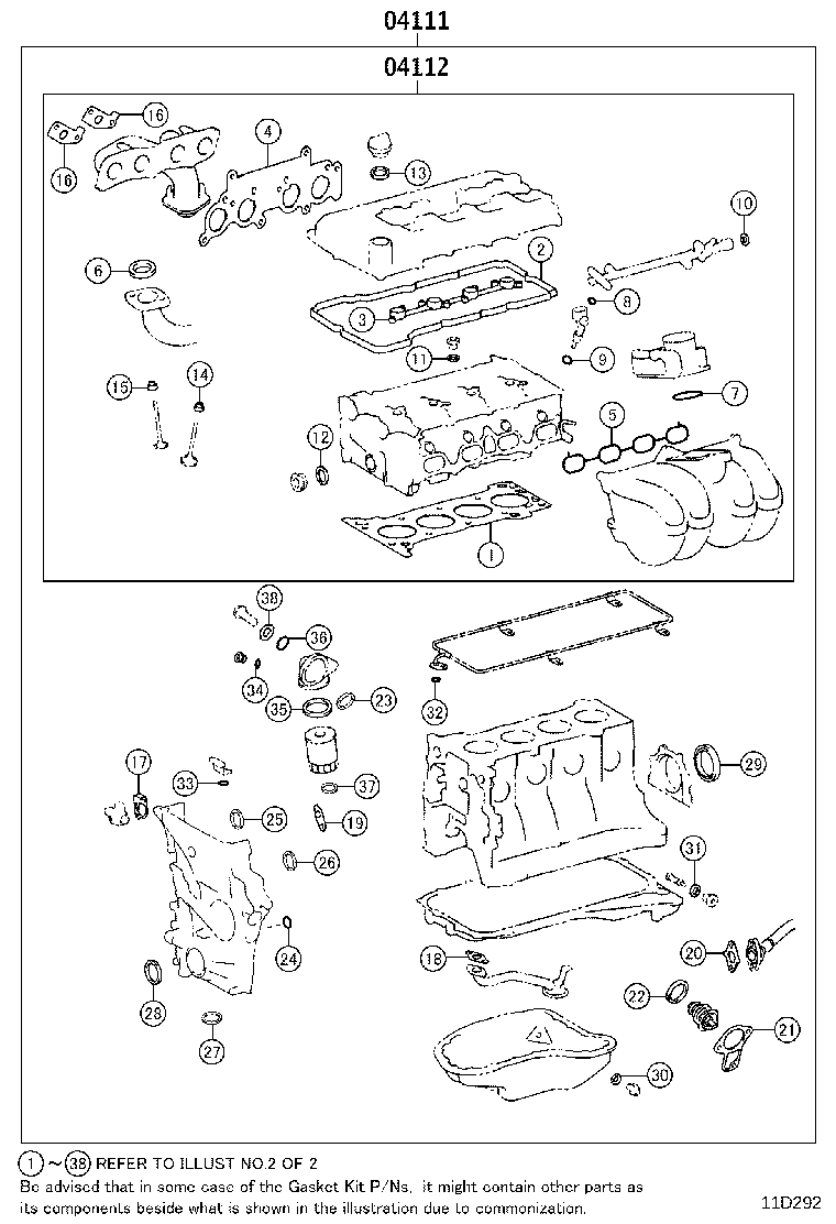 Engine Overhaul Gasket Kit