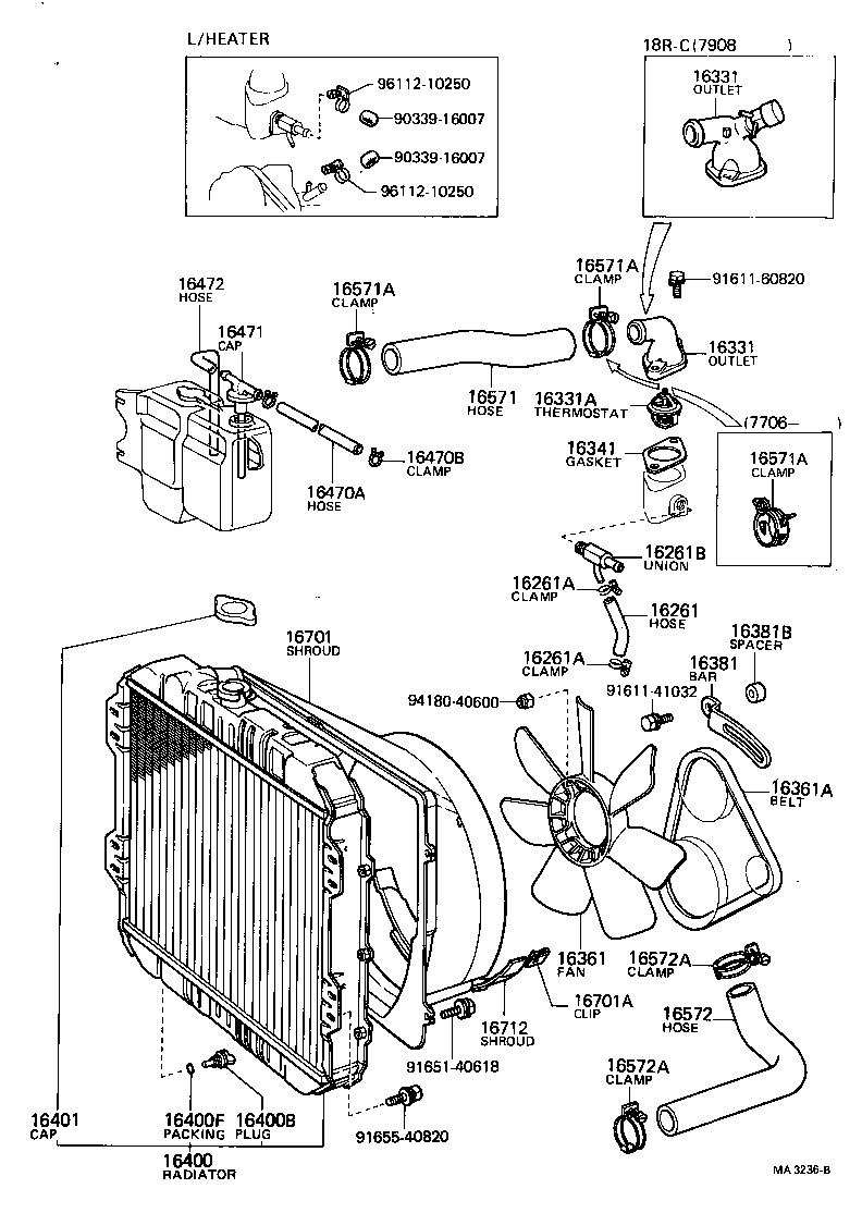 Radiator Water Outlet