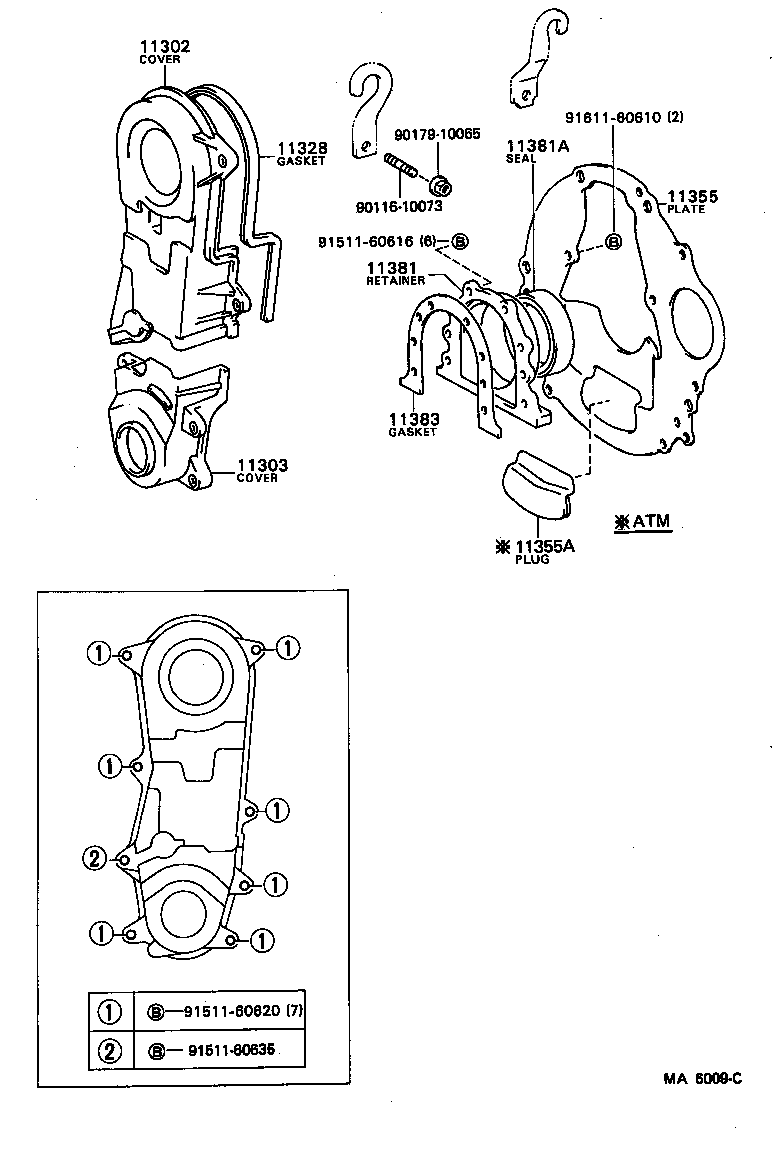 Timing Gear Cover & Rear End Plate