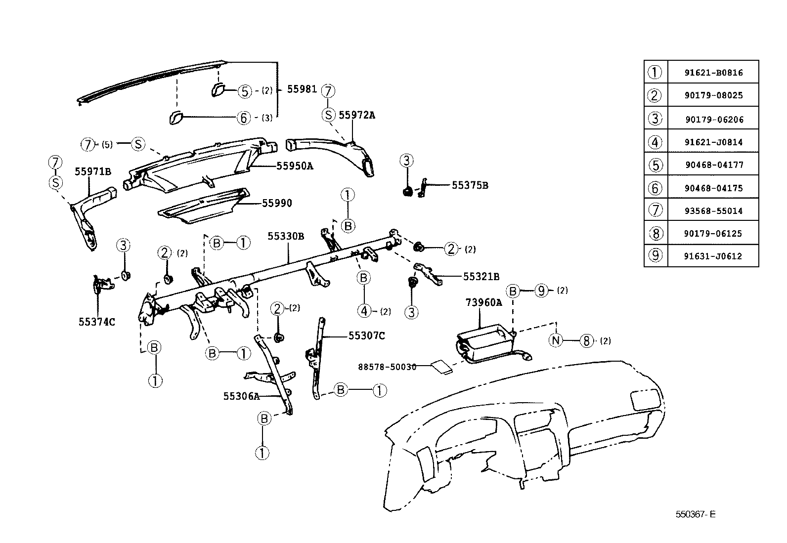 Instrument Panel Glove Compartment