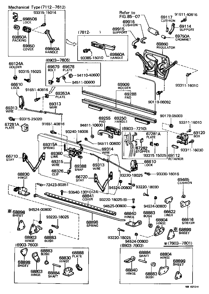 Back Door Lock Hinge