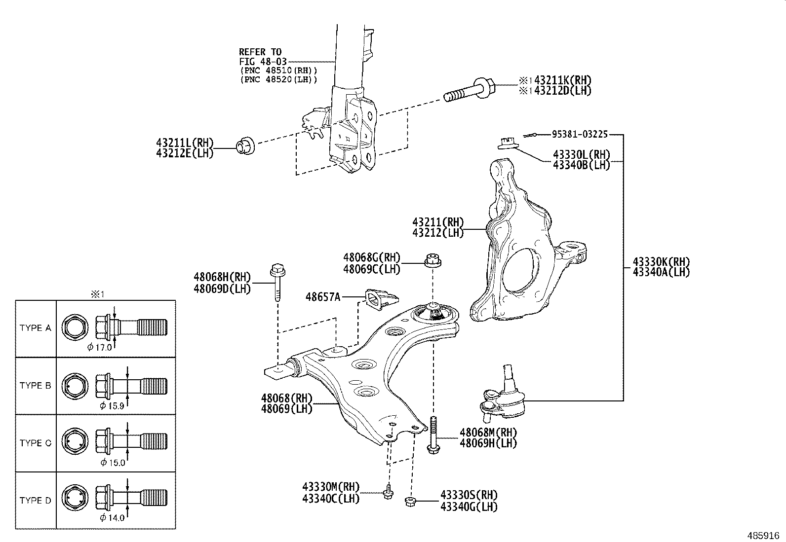 Front Axle Arm Steering Knuckle