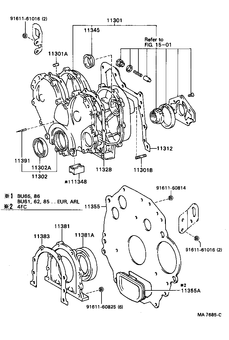 Timing Gear Cover & Rear End Plate