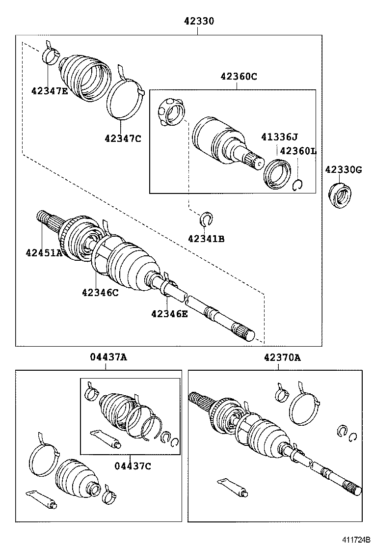 Rear Axle Shaft Hub