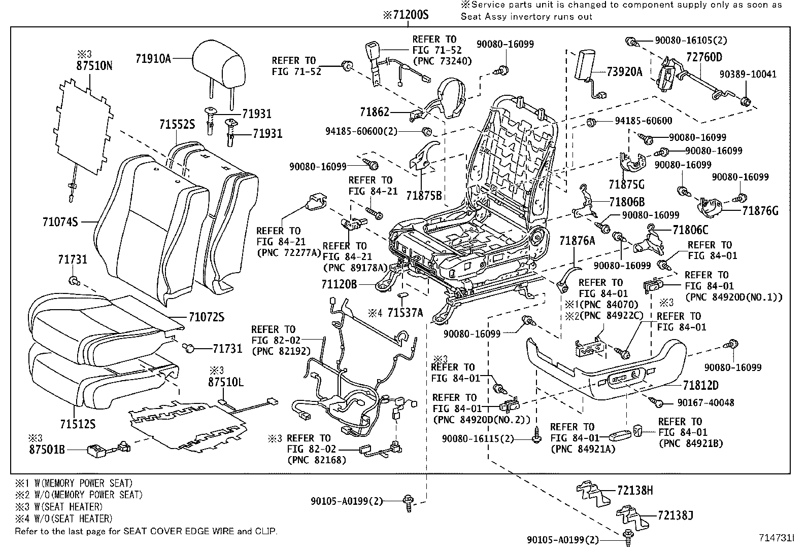 Asiento y pista del asiento