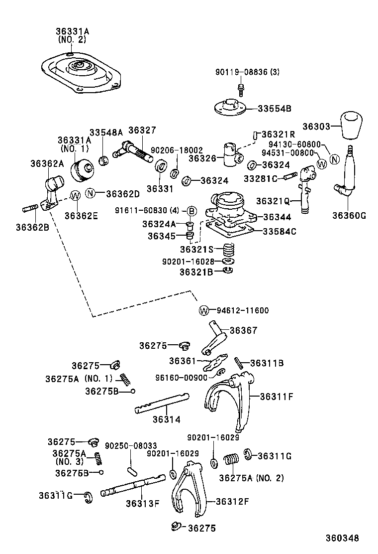 Transfer Lever & Shift Rod