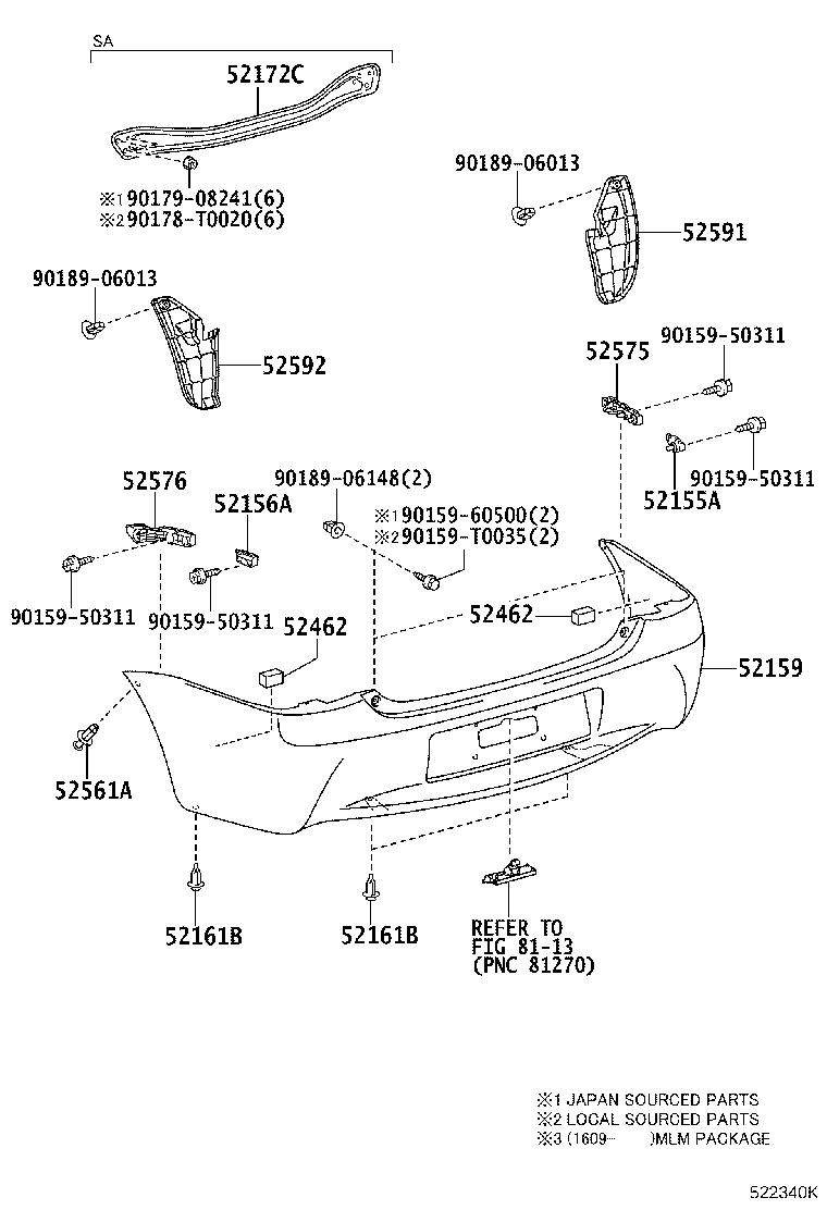 Rear Bumper & Bumper Stay