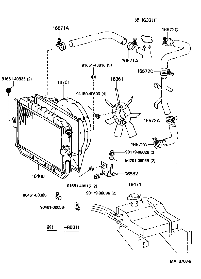 Radiator Water Outlet
