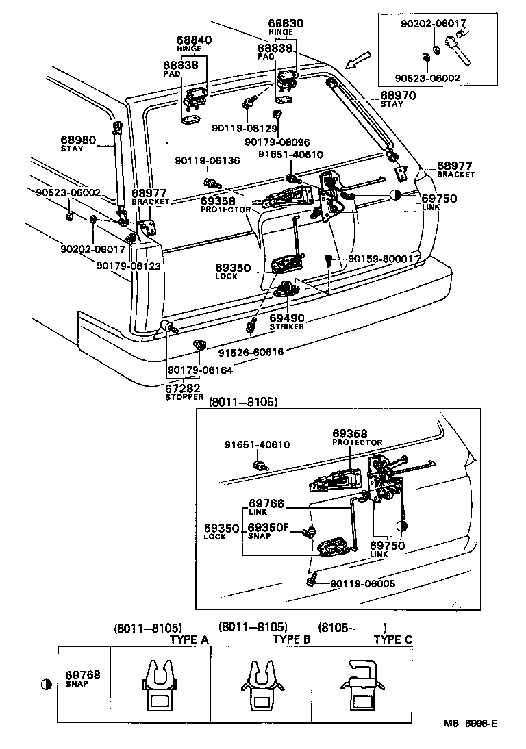 90159-80001 Bolt Toyota 