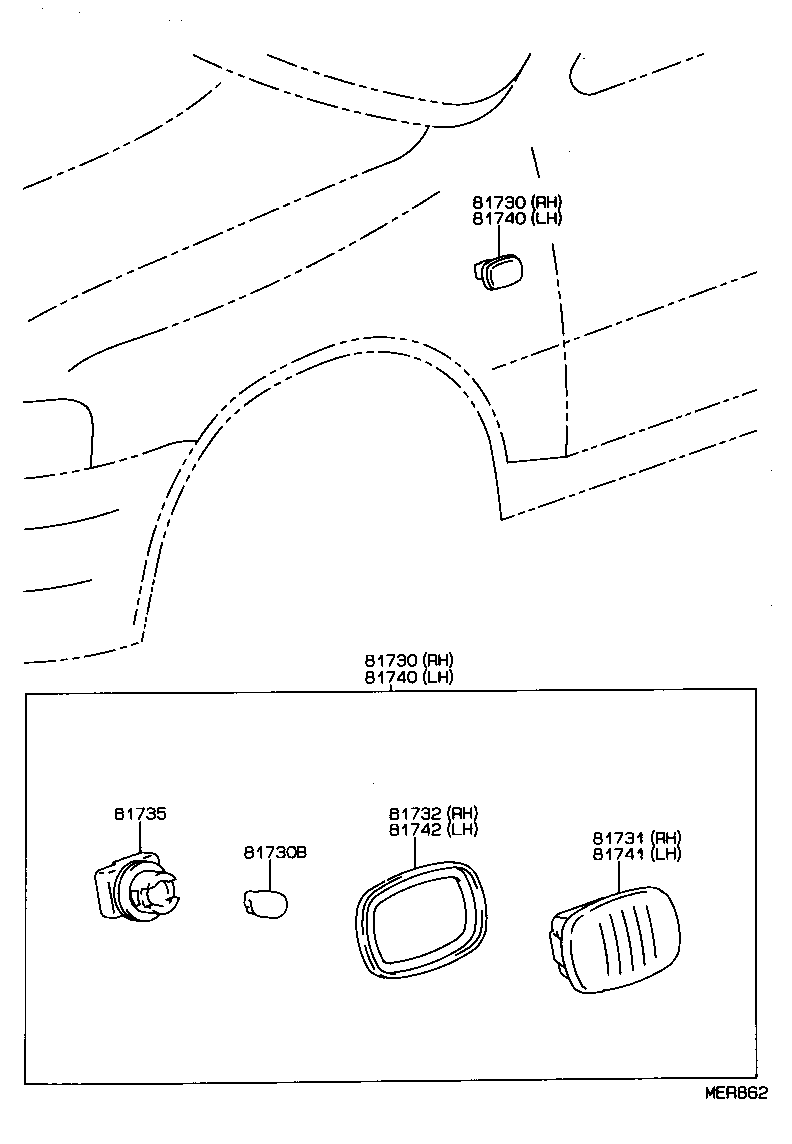 Turn Signal Lamp & Outer Mirror Lamp