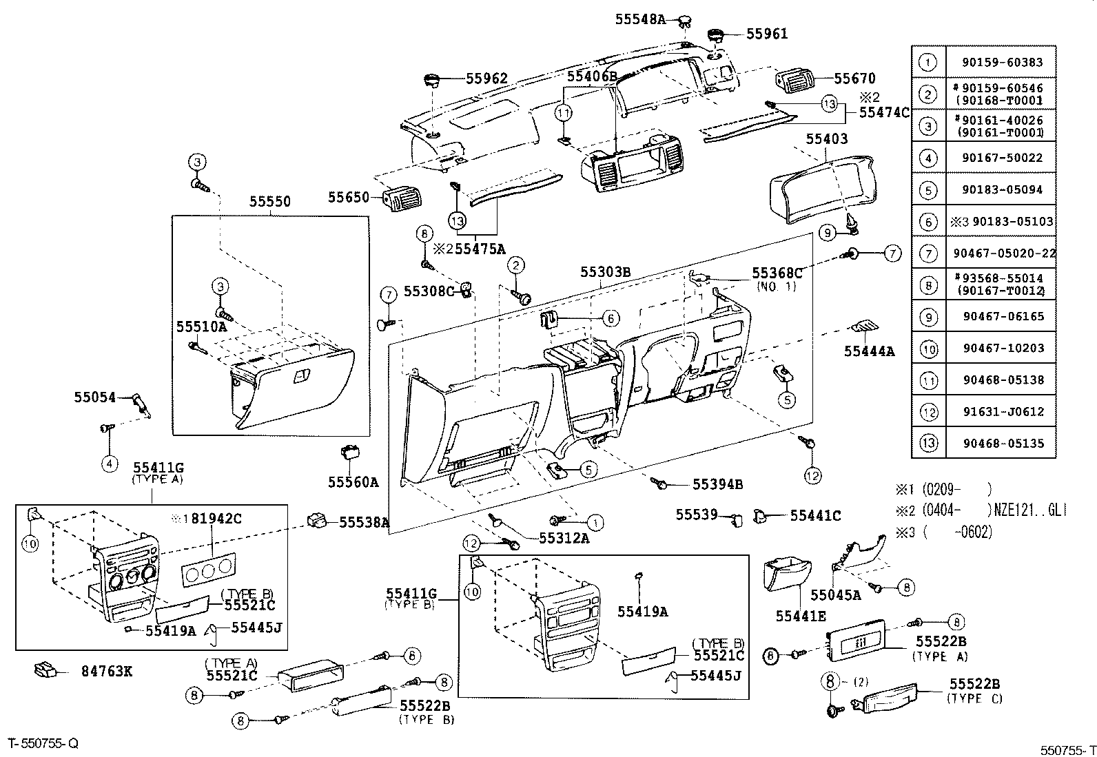 Instrument Panel Glove Compartment